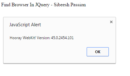 Find Browser And Browser Version Using jQuery