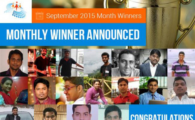 September 2015 Month Winner In C-SharpCorner